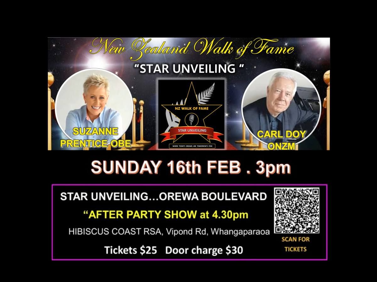 Suzanne Prentice and Carl Doy - Orewa Walk of Fame Star Unveiling After-Party