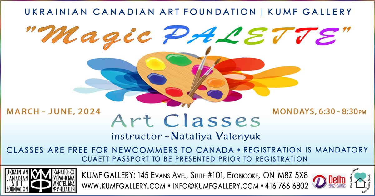 ART CLASSES at the KUMF Gallery  \/ Free for newcommers to Canada.