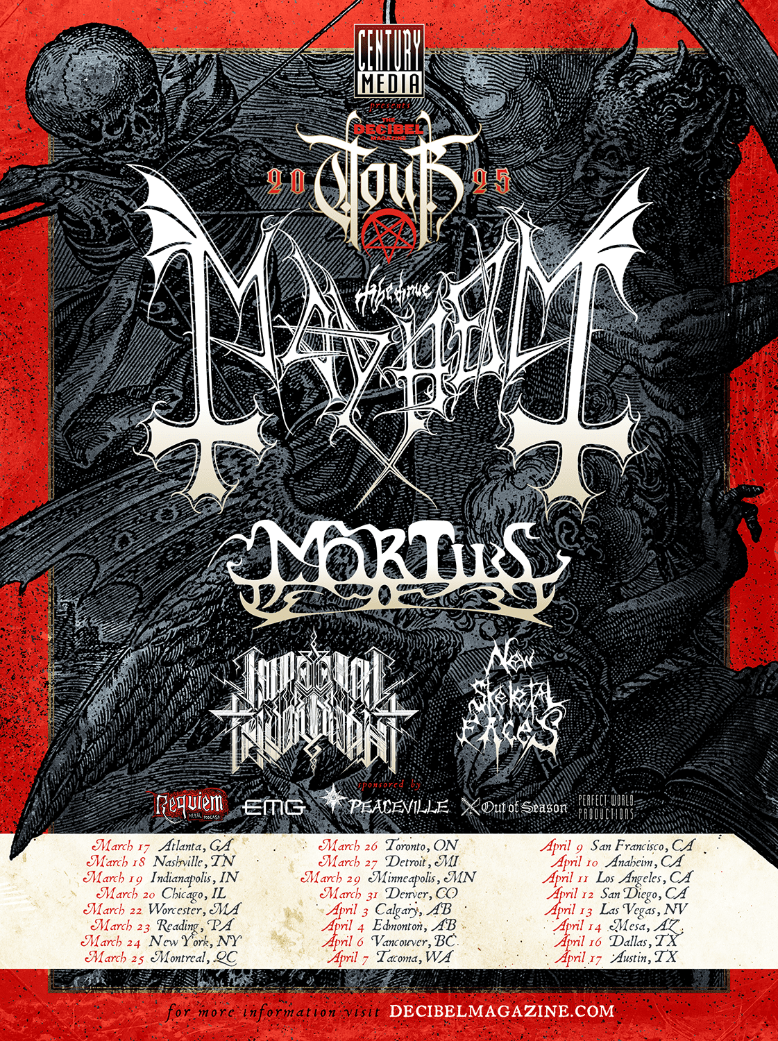 Mayhem (18+) with Mortiis, Imperial Triumphant, New Skeletal Faces