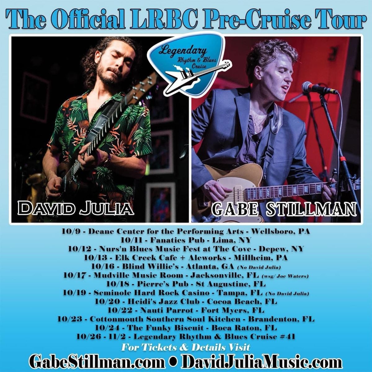 FCBS Presents The Official LRBC David Julia & Gabe Stillman Pre-Cruise Tour!!