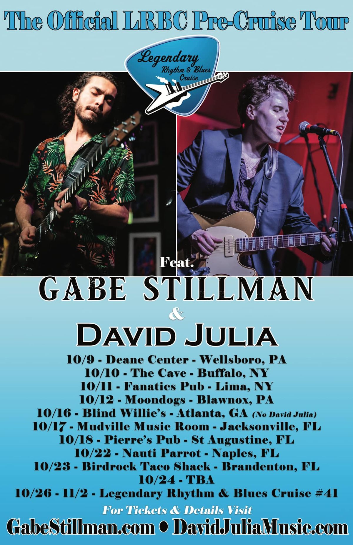 FCBS Presents The Official LRBC David Julia & Gabe Stillman Pre-Cruise Tour!!