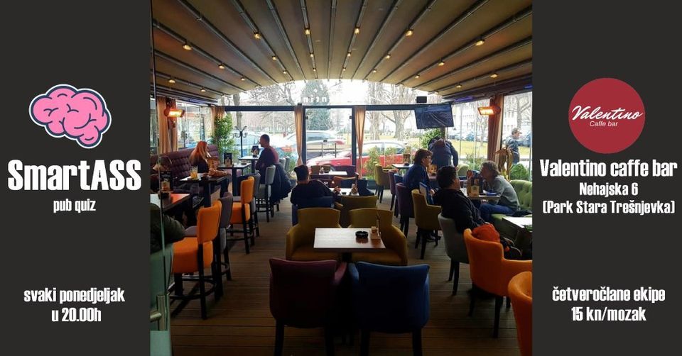 SmartASS pub kviz Valentino caffe bar, Valentino caffe bar Zagreb