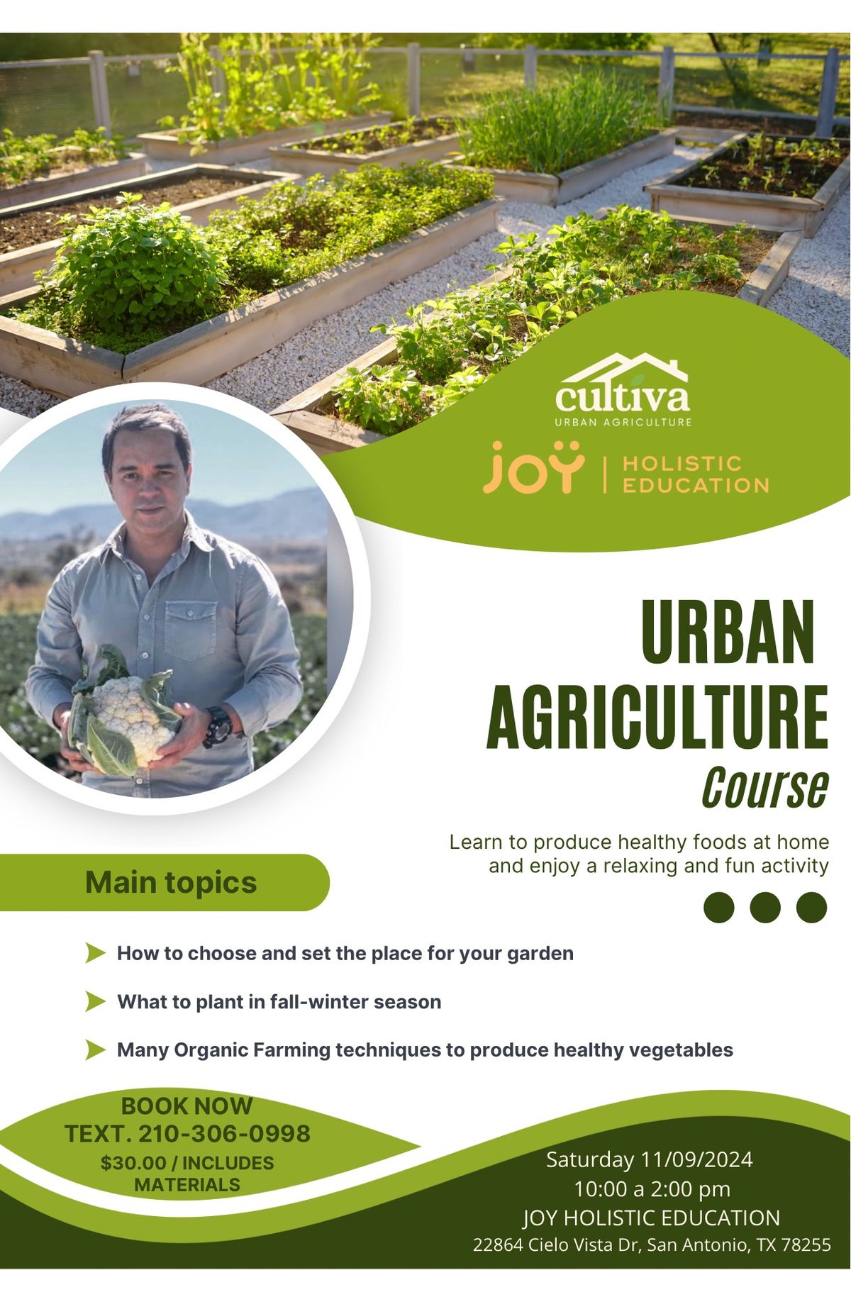 Vegetable production in urban spaces for fall and winter\u2019s seasons 