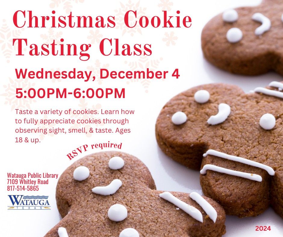 For Adults- Christmas Cookie Tasting Class