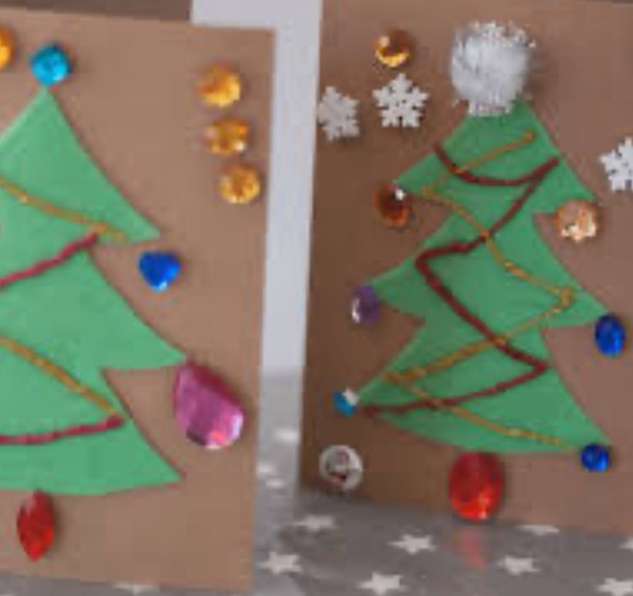 Kids Christmas Cards Making