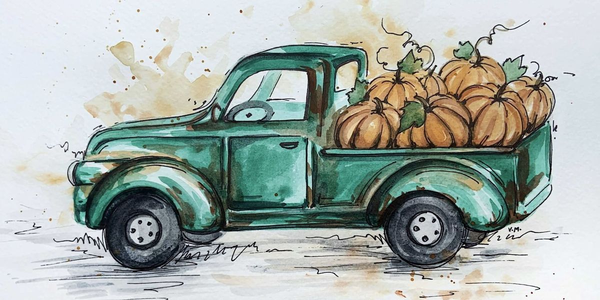 Watercolor Workshop: Truck O' Pumpkins