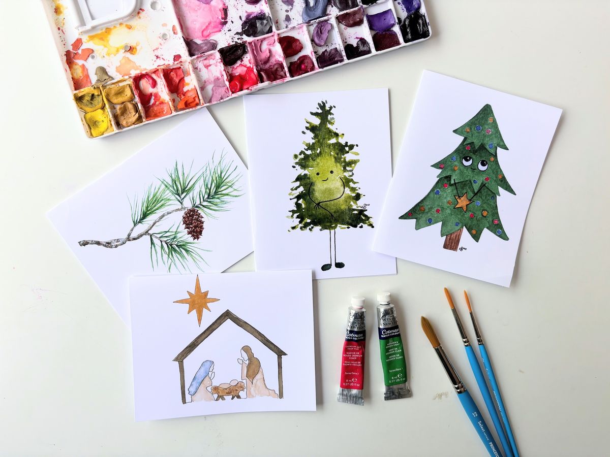 Christmas & Holiday Cards | Watercolor Workshop with - Owlfeathers Watercolor