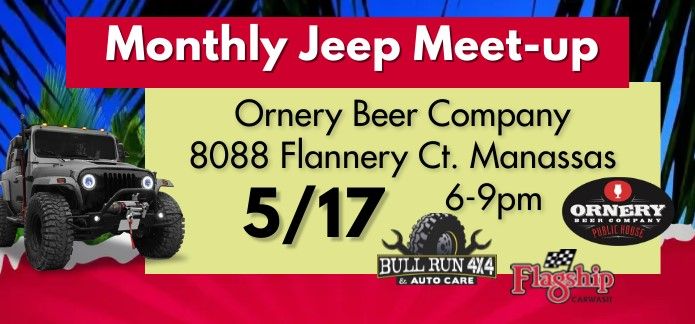 May Jeep Monthly Meet-Up at Ornery! 