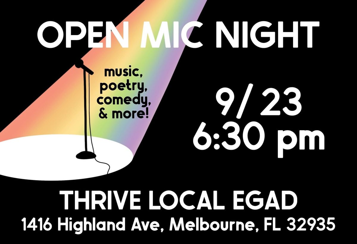 Space Coast Pride\u2019s Open Mic Night