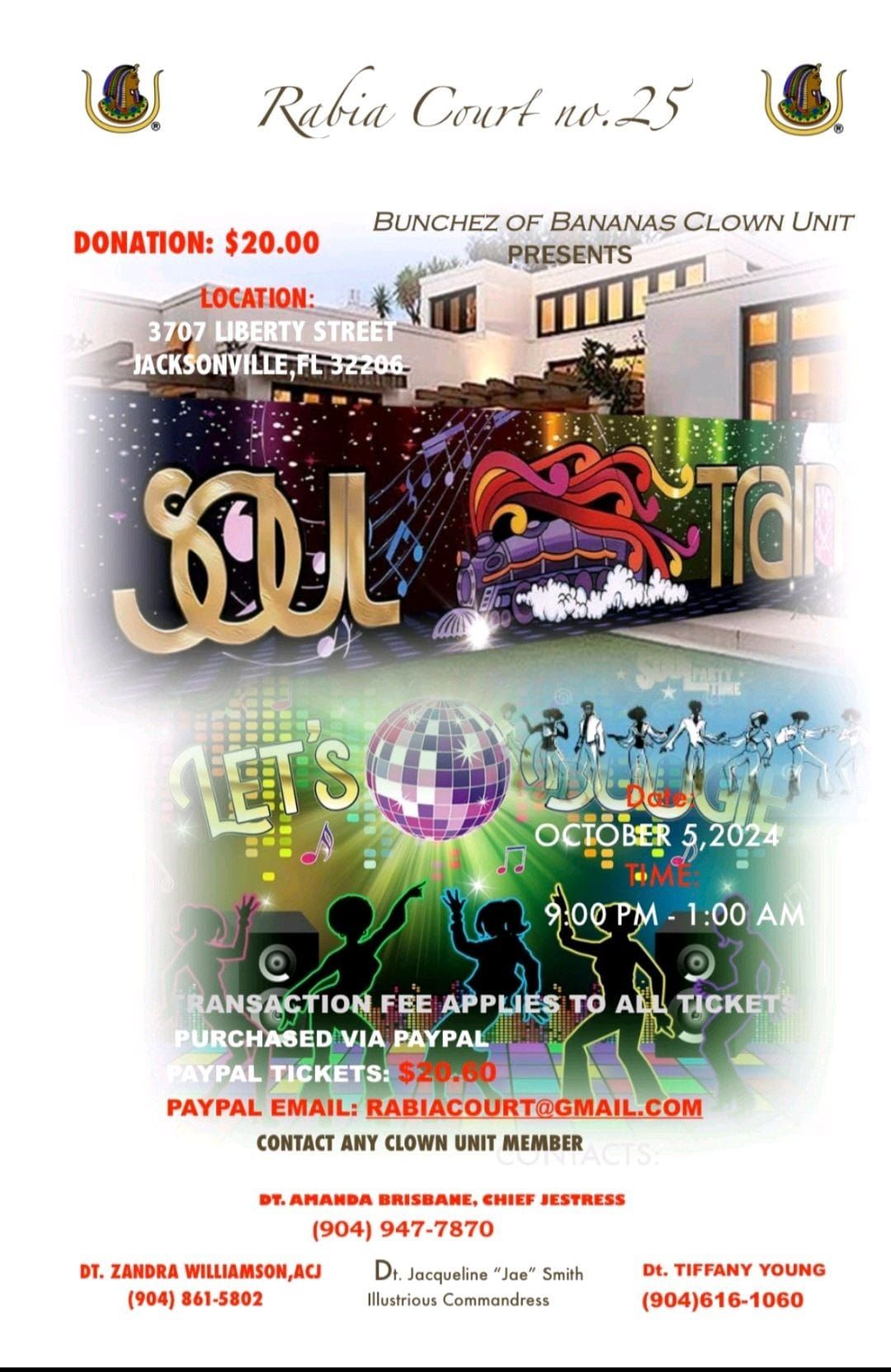 Bunchez of Bannas Clown Unit presents Soul Train Night