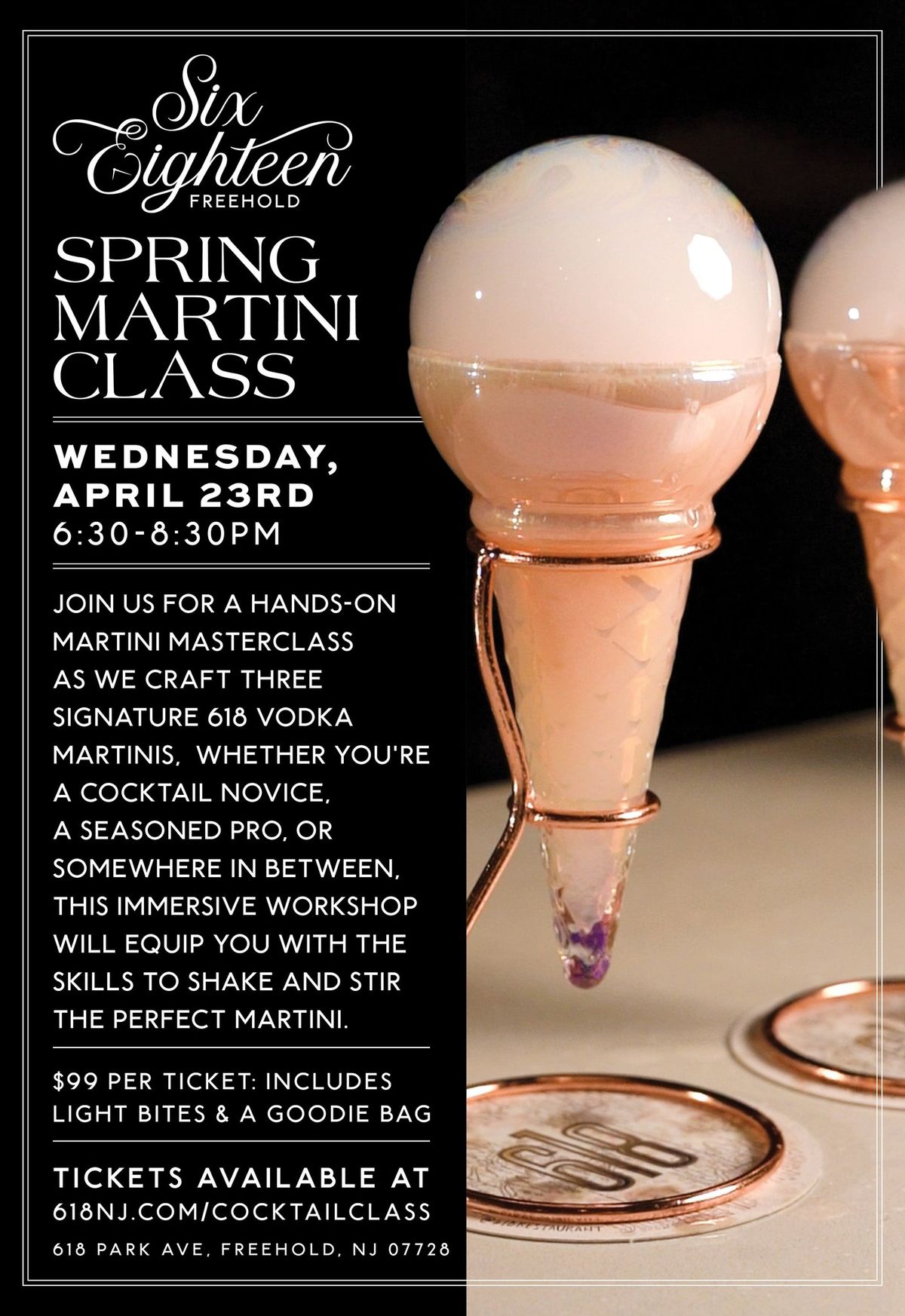 Spring Martini Cocktail Class