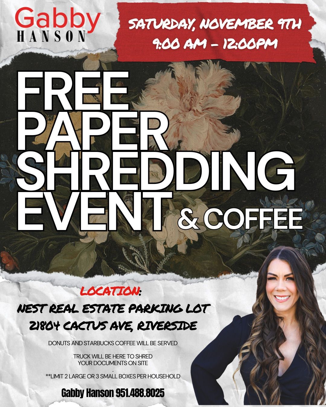 10th Tri-Annual Free Paper Shredding Event (By popular demand)