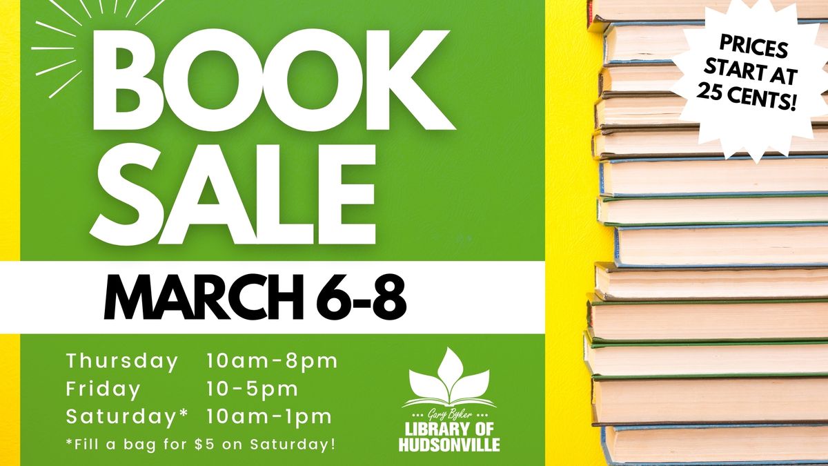 USED BOOK SALE hosted by Friends of Gary Byker Library of Hudsonville