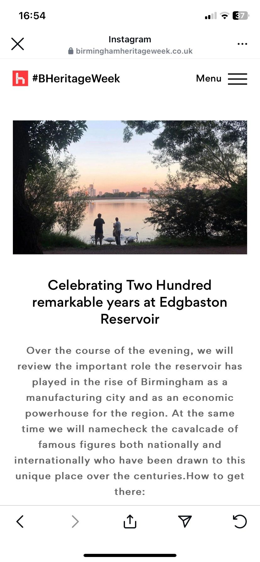 Celebrating Two Hundred remarkable years st Edgbaston Reservoir 