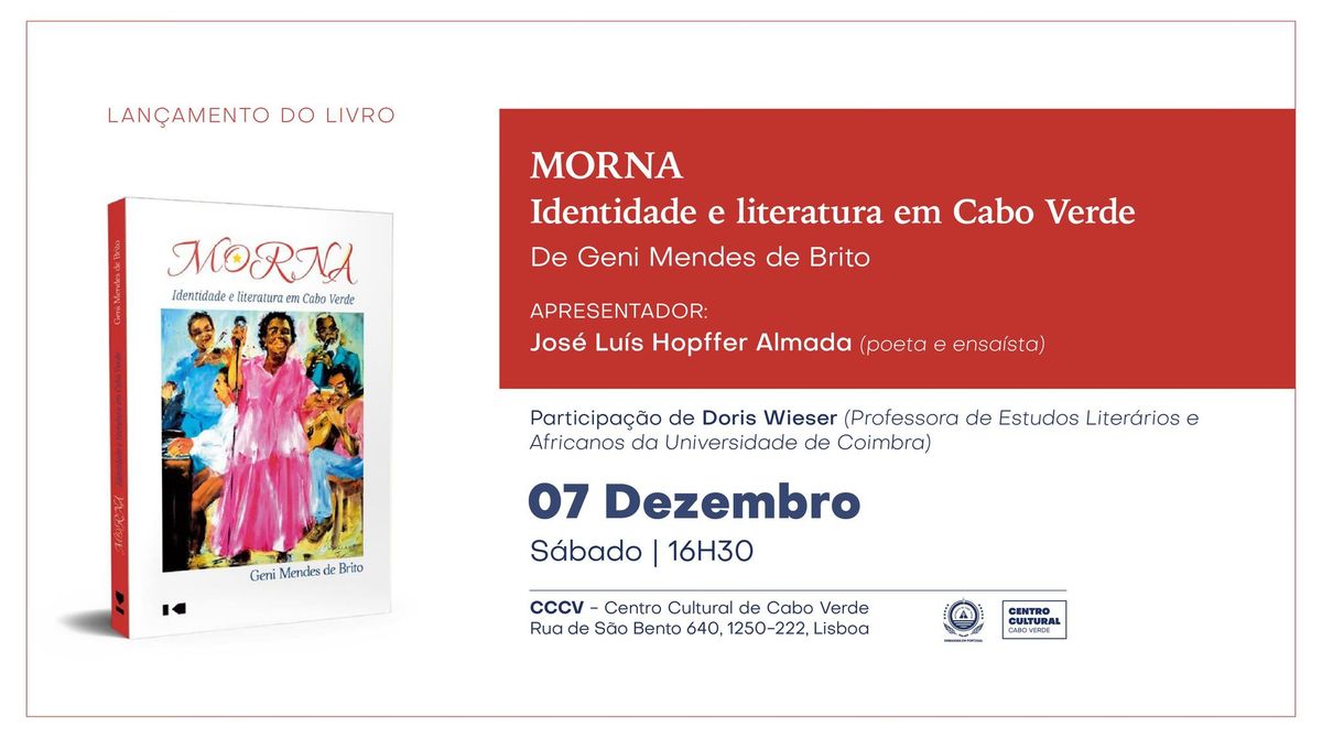 Lan\u00e7amento do Livro "Morna, Identidade e Literatura em Cabo Verde", de Geni Mendes de Brito