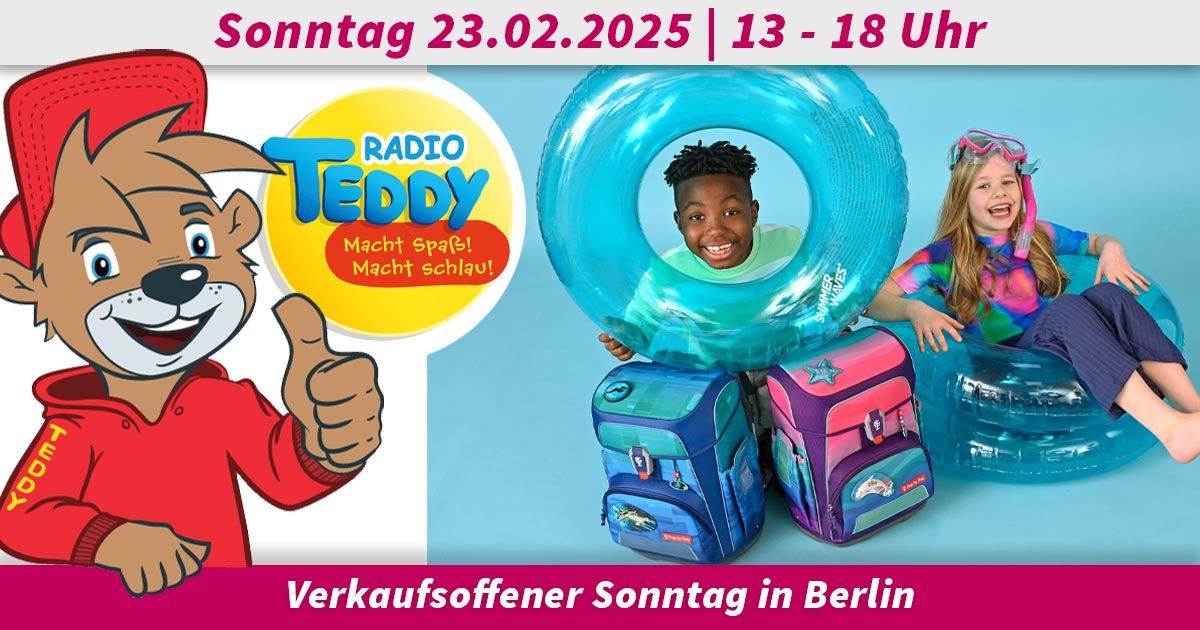 Ranzenfete am Sonntag mit Radio TEDDY! 23.02.25 in Berlins Lieblingsladen Wedding 13-18 Uhr