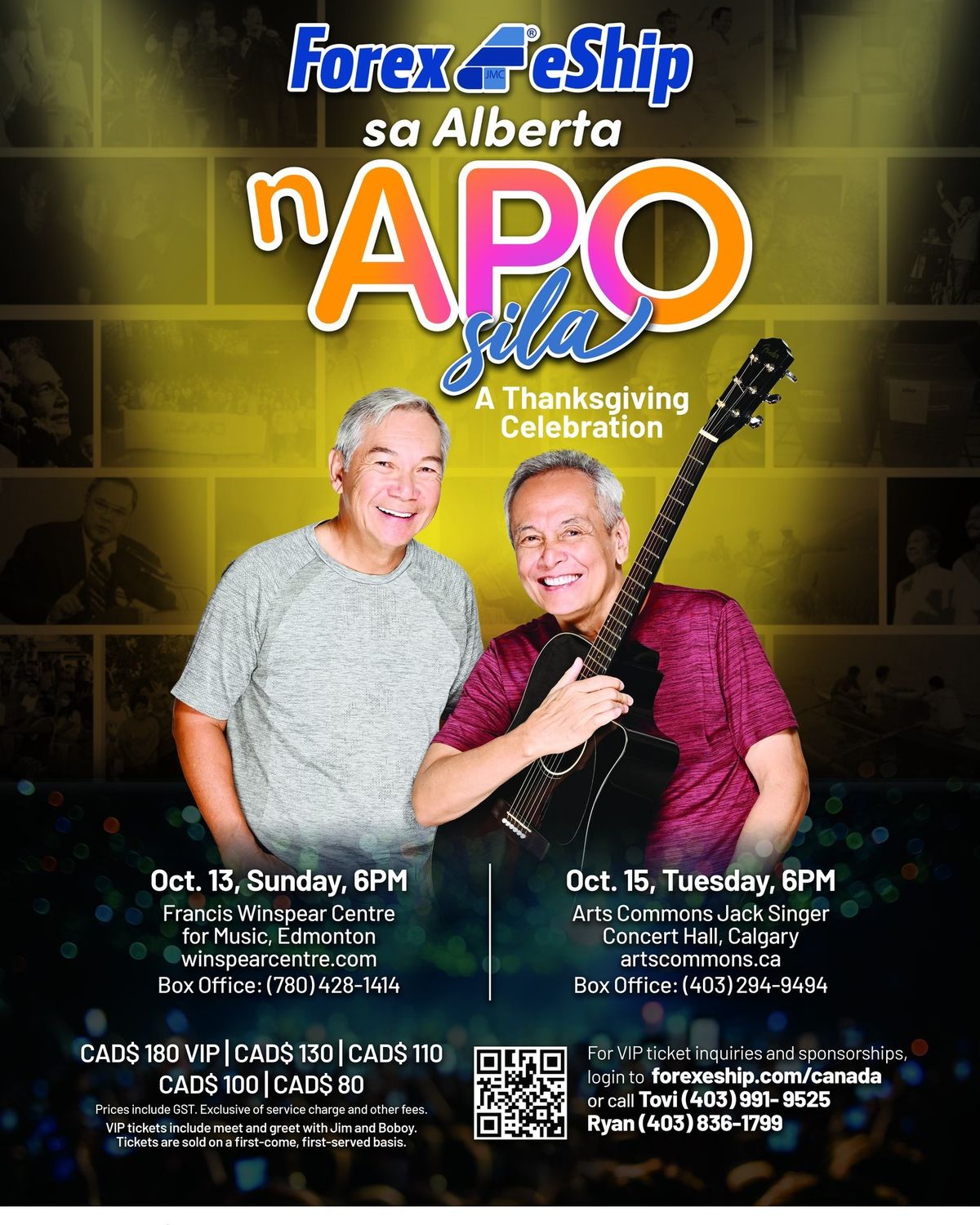 Apo Hiking Society in Calgary, Canada: Jim & Boboy "Isang Pasasalamat" Concert