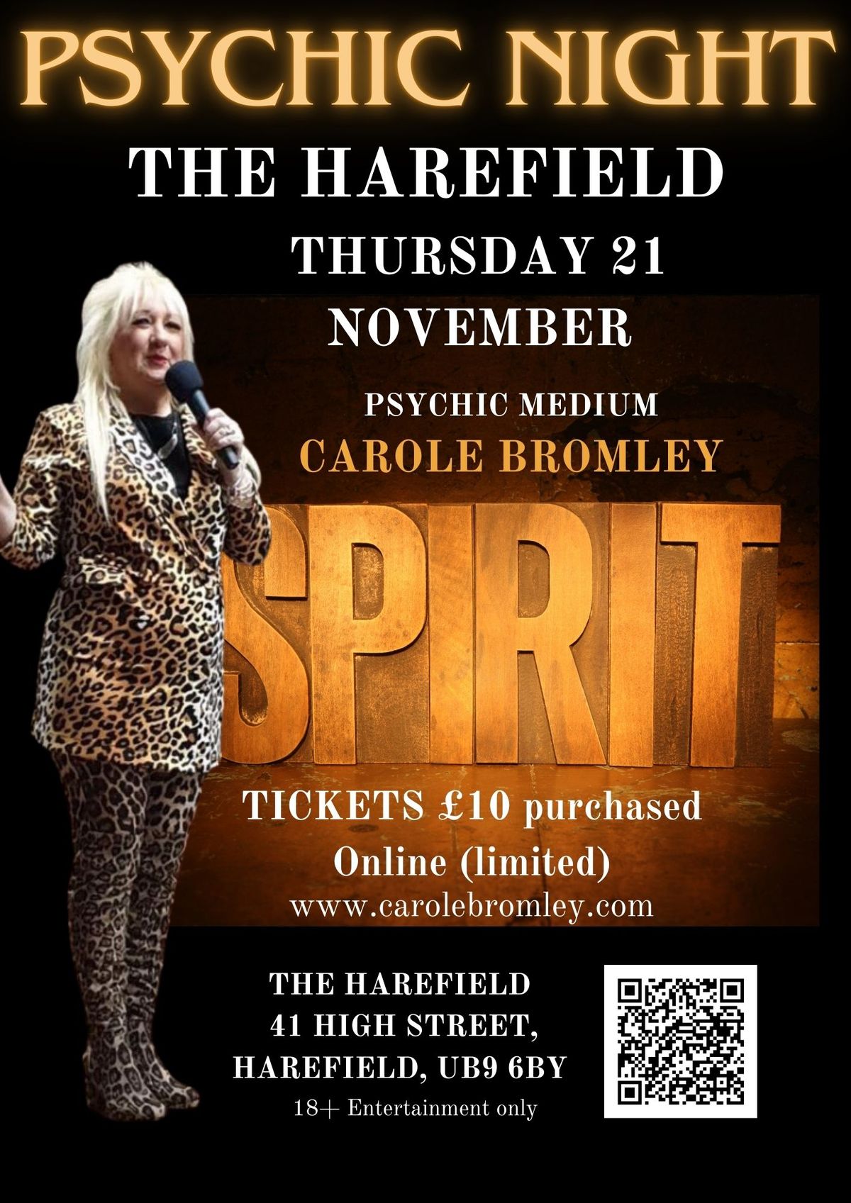 PSYCHIC NIGHT THE HAREFIELD, HAREFIELD