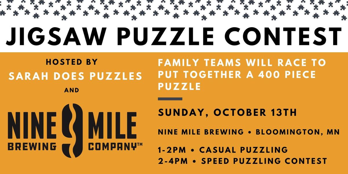 FAMILY Jigsaw Puzzle Contest at Nine Mile Brewing with Sarah Does Puzzles