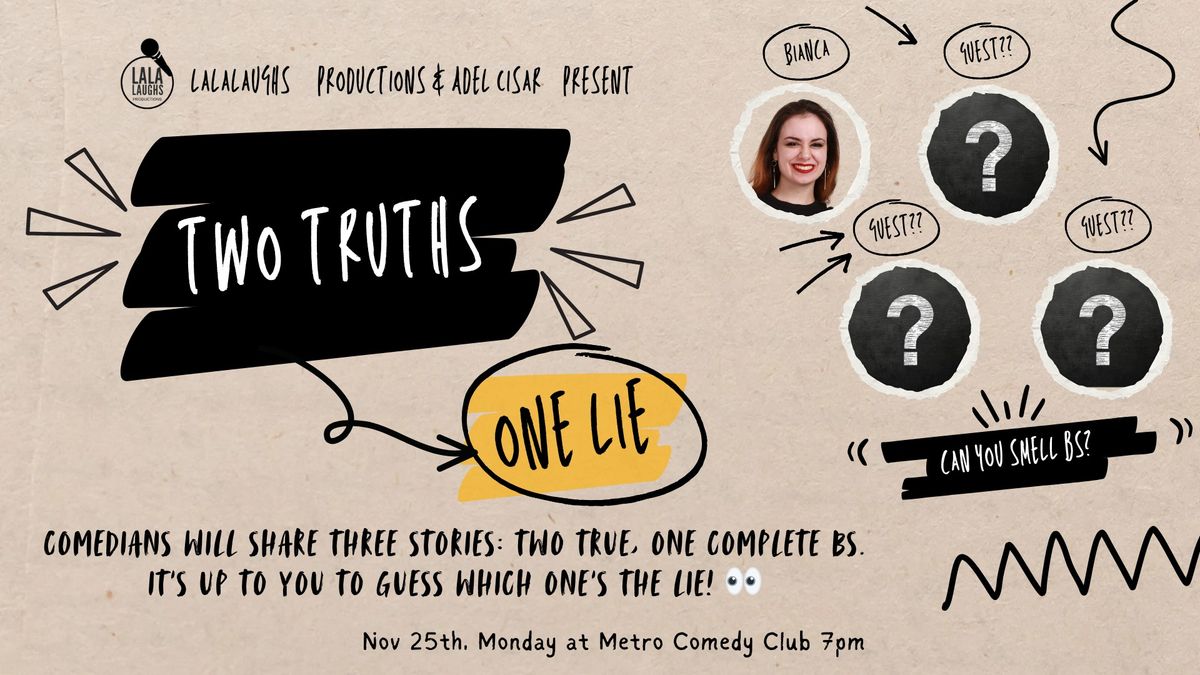 Two Truths, One Lie - Can you spot a Liar? Live Comedy Show at Metro Comedy Club!