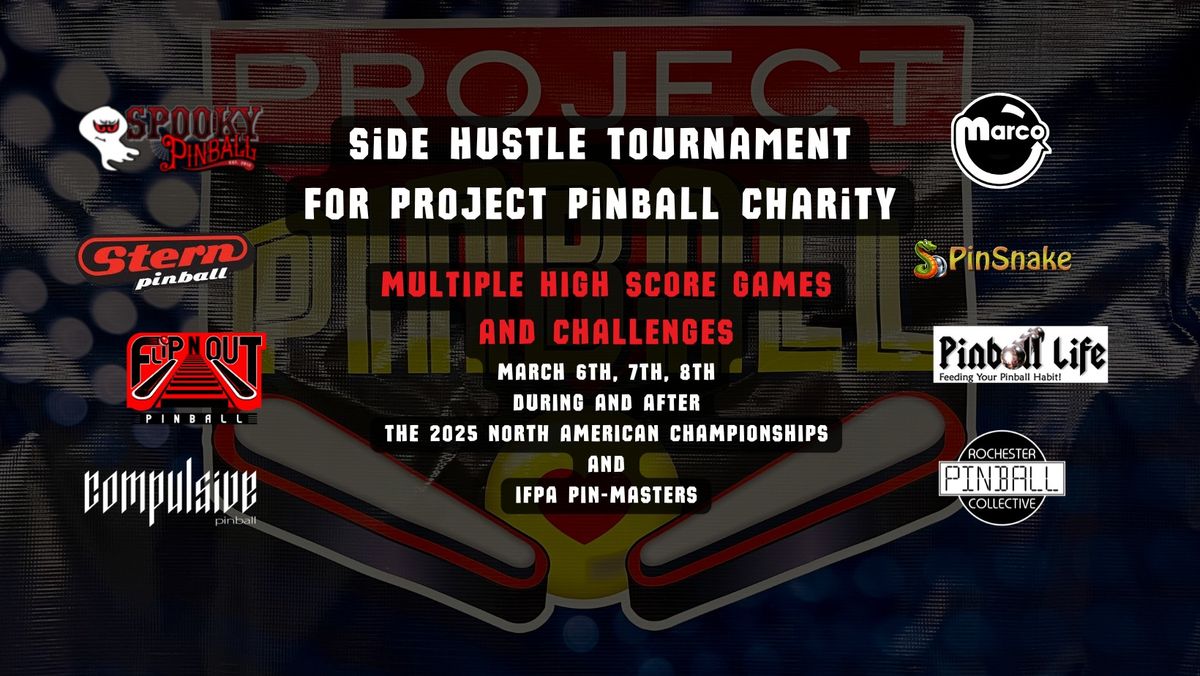 Rochester Pinball Collective Side Hustle Tournament for Project Pinball Charity