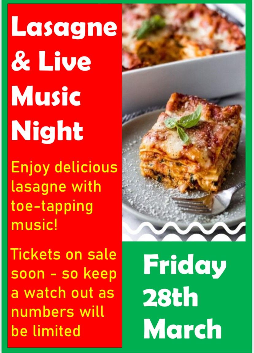 Lasagne & Live Music Night