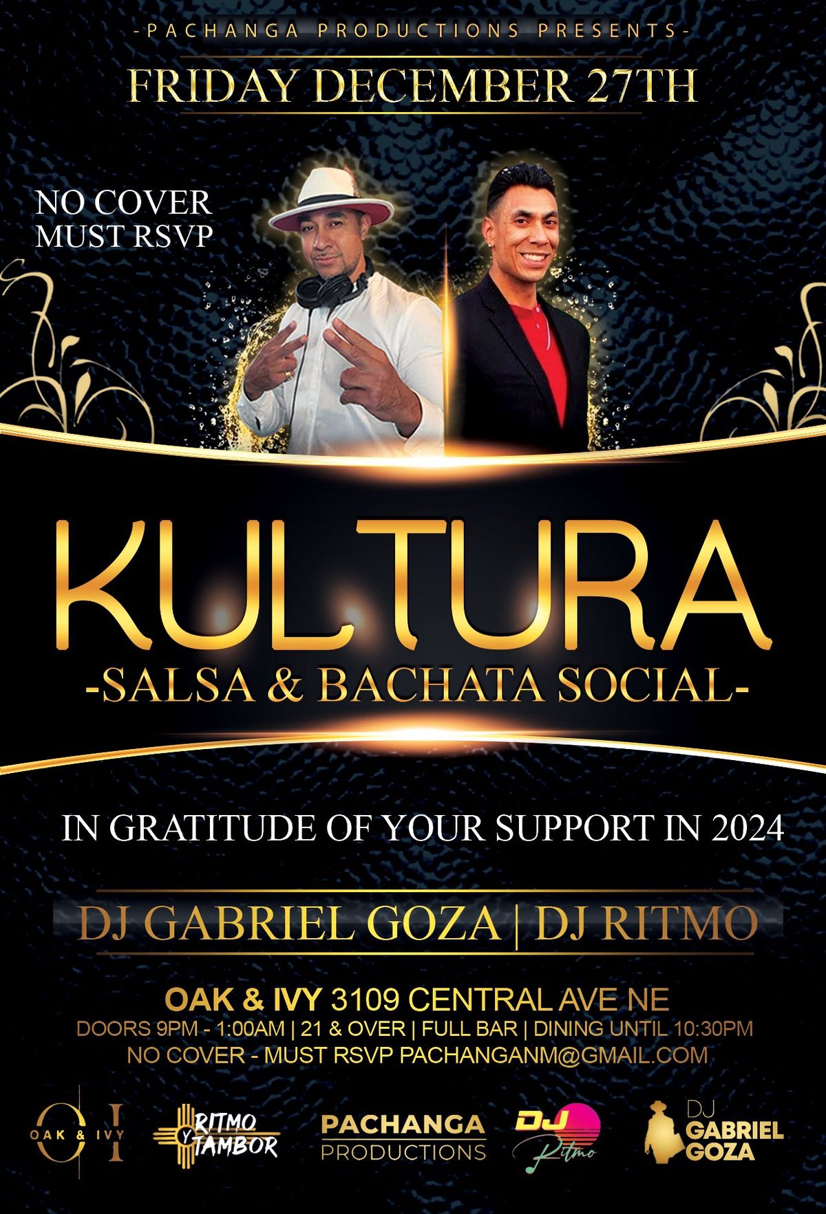 KULTURA - Salsa & Bachata Social - NO COVER MUST RSVP