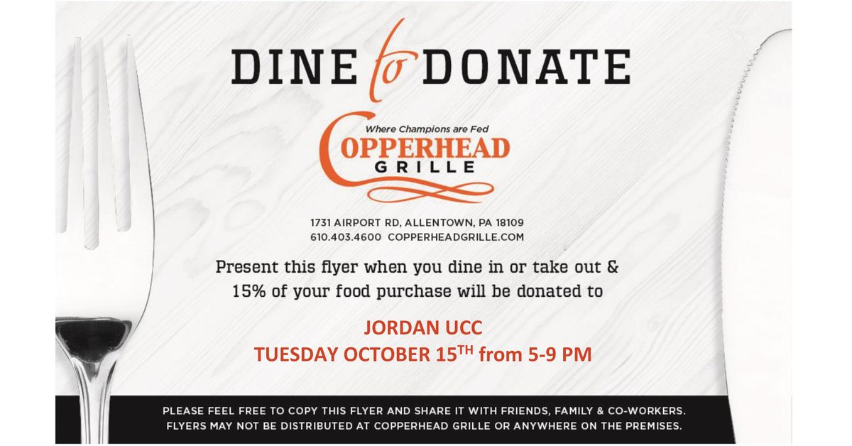 Copperhead Grille Dine to Donate