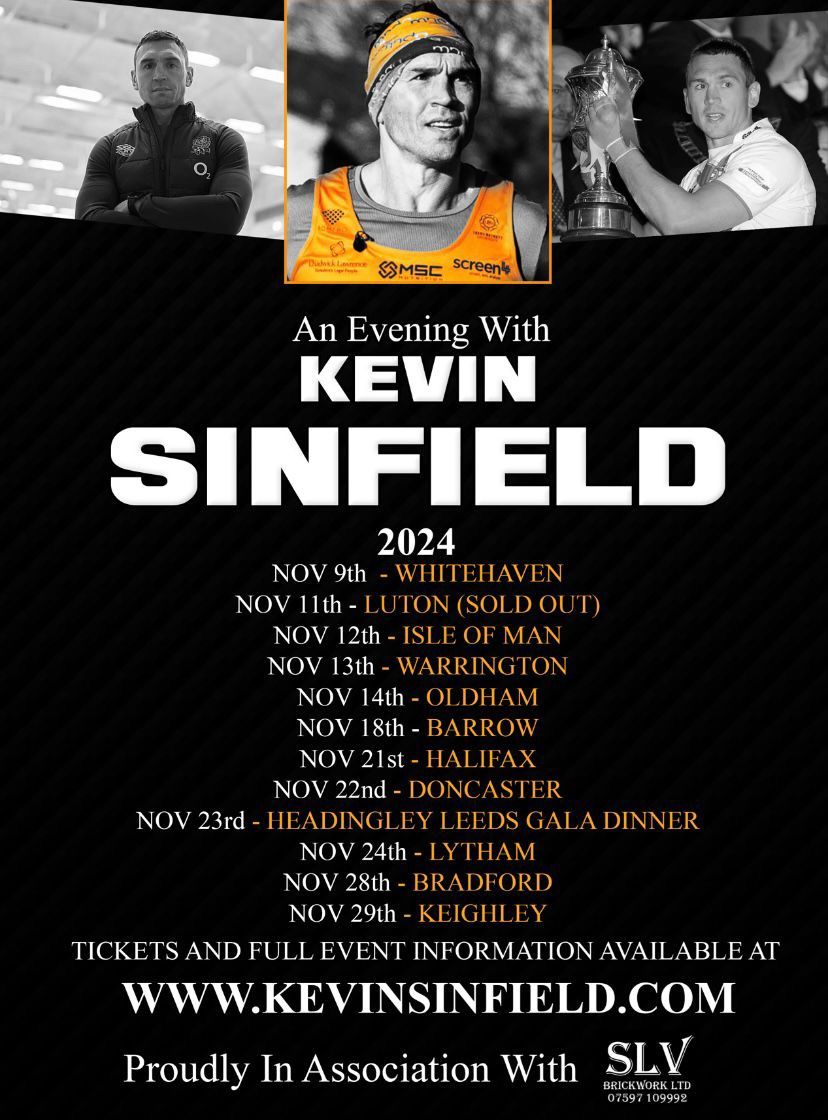 On Tour With Kevin Sinfield, Bradford, 28th November 