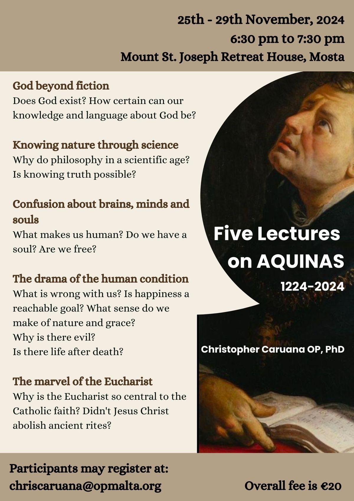 FIVE LECTURES ON AQUINAS