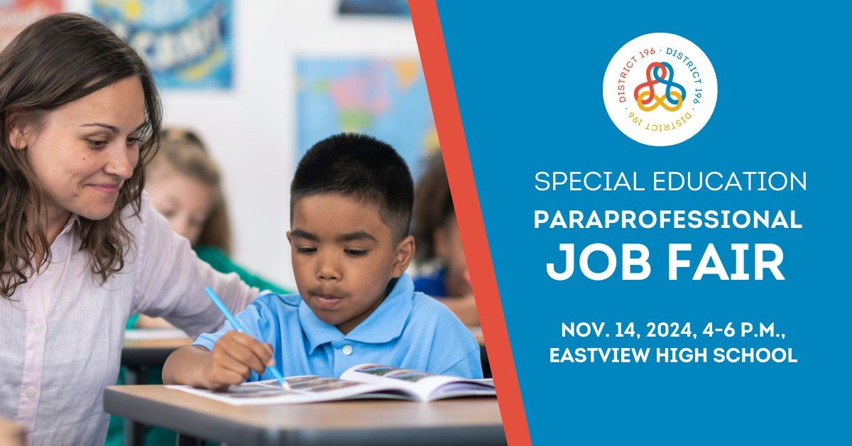 Special Education Paraprofessional Job Fair 