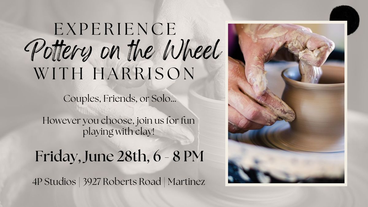 WORKSHOP: Pottery on the Wheel Experience with Harrison