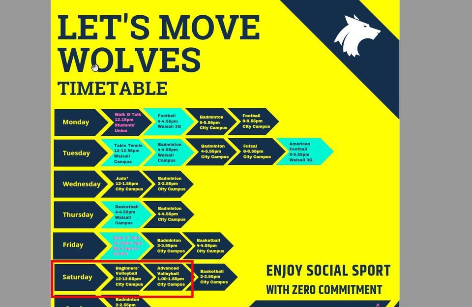 Volleyball Session Wolverhampton - University of Wolverhampton Campus