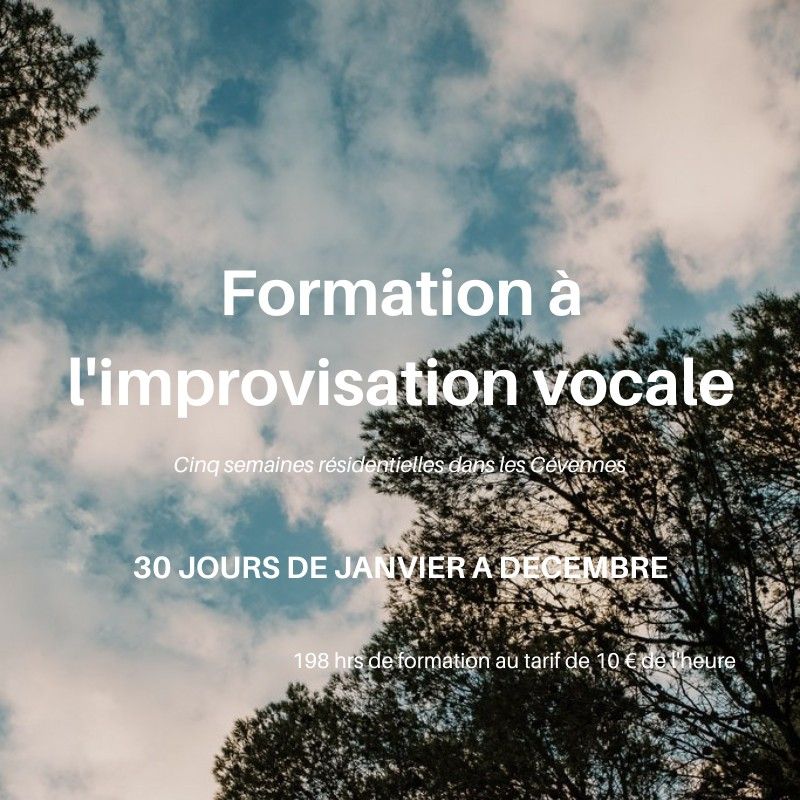 Formation aux chants improvis\u00e9s et \u00e0 la voix spontan\u00e9e