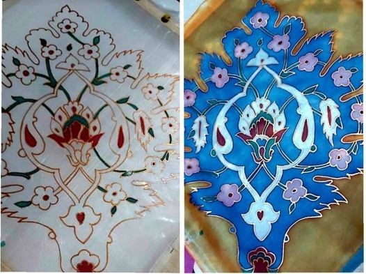 TURKISH ISLAMIC ART IN SILK PAINTING