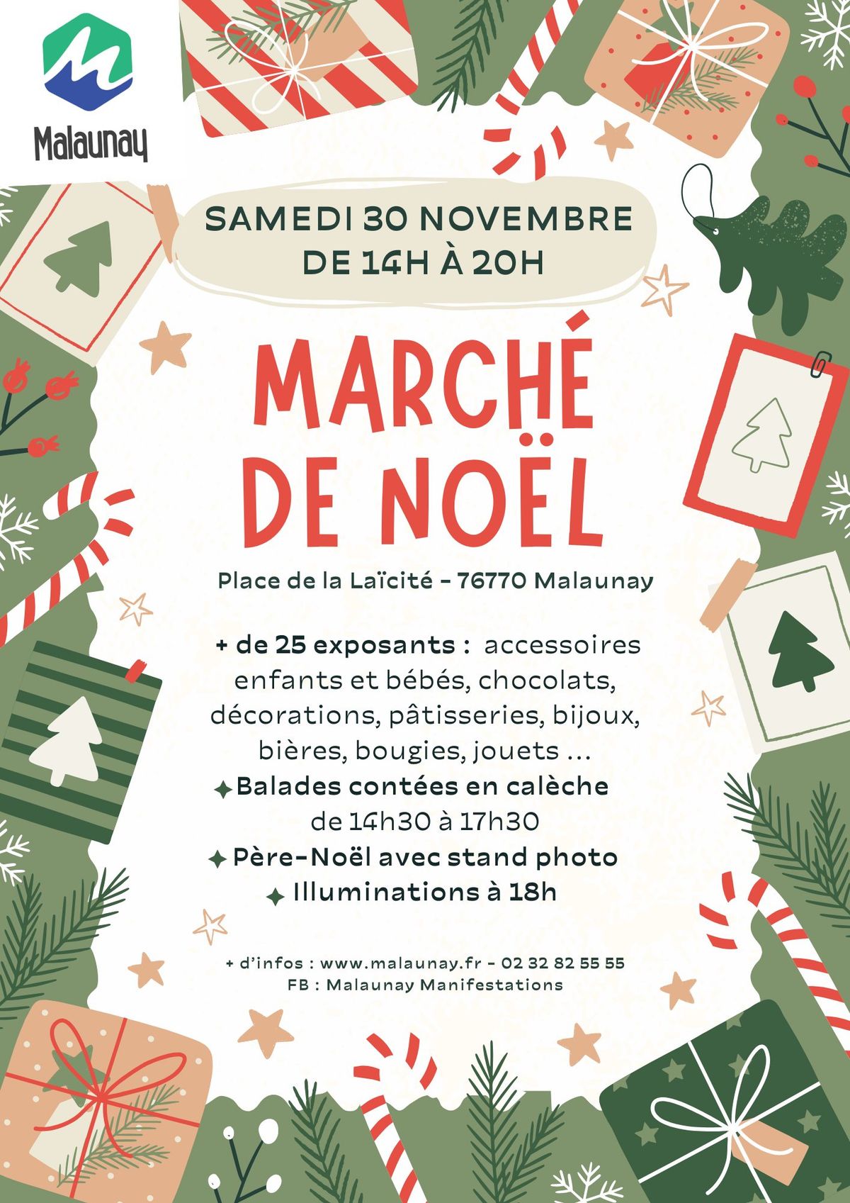 \u2728 March\u00e9 de No\u00ebl \u00e0 Malaunay - Samedi 30 novembre ! \ud83c\udf84