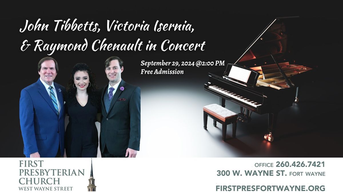 John Tibbetts, Victoria Isernia, & Raymond Chenault in Concert