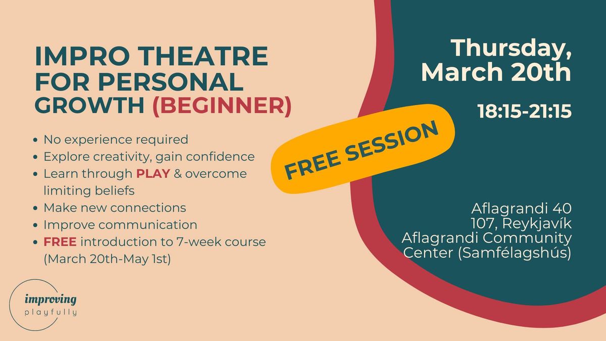 FREE improv theatre workshop in English - no experience required!