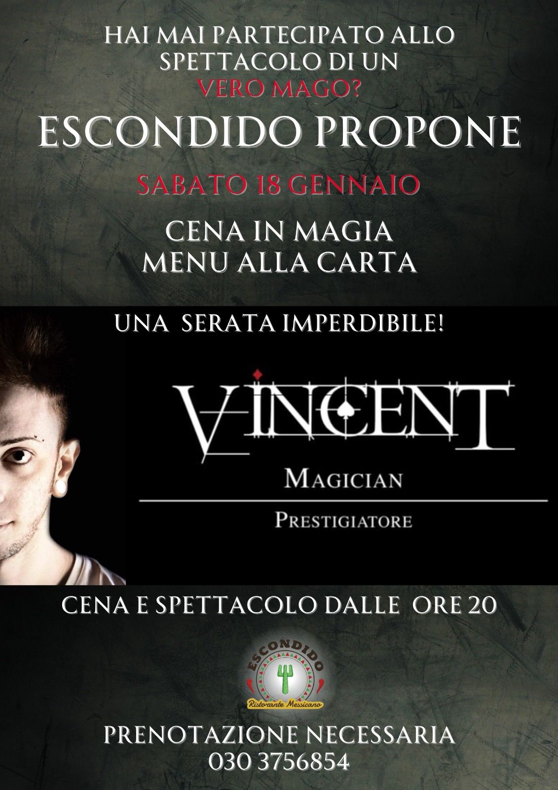 Serata Magica all\u2019Escondido - Cena e Spettacolo 