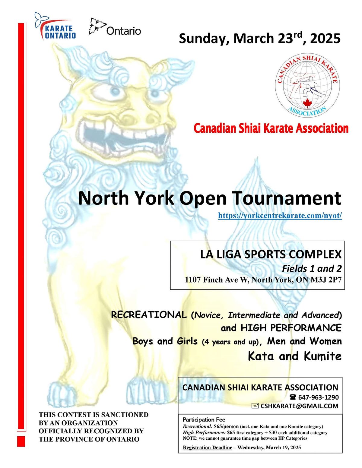 North York Open Karate Tournament 2025