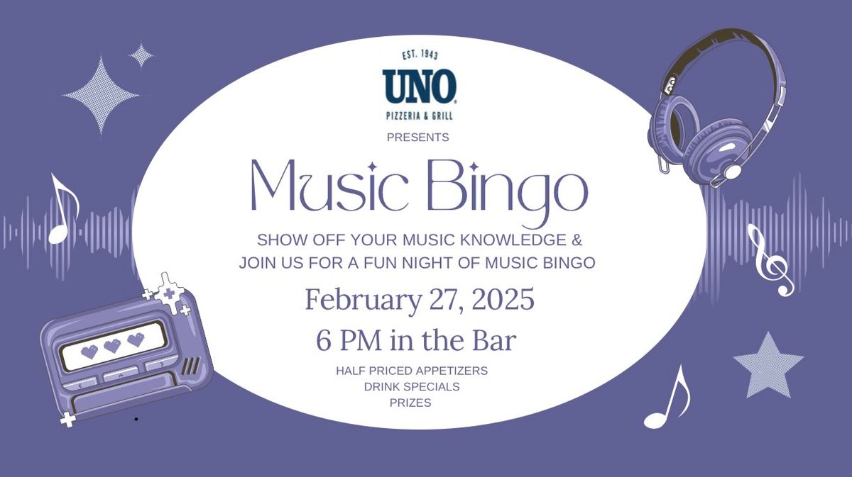 Music Bingo at Unos 