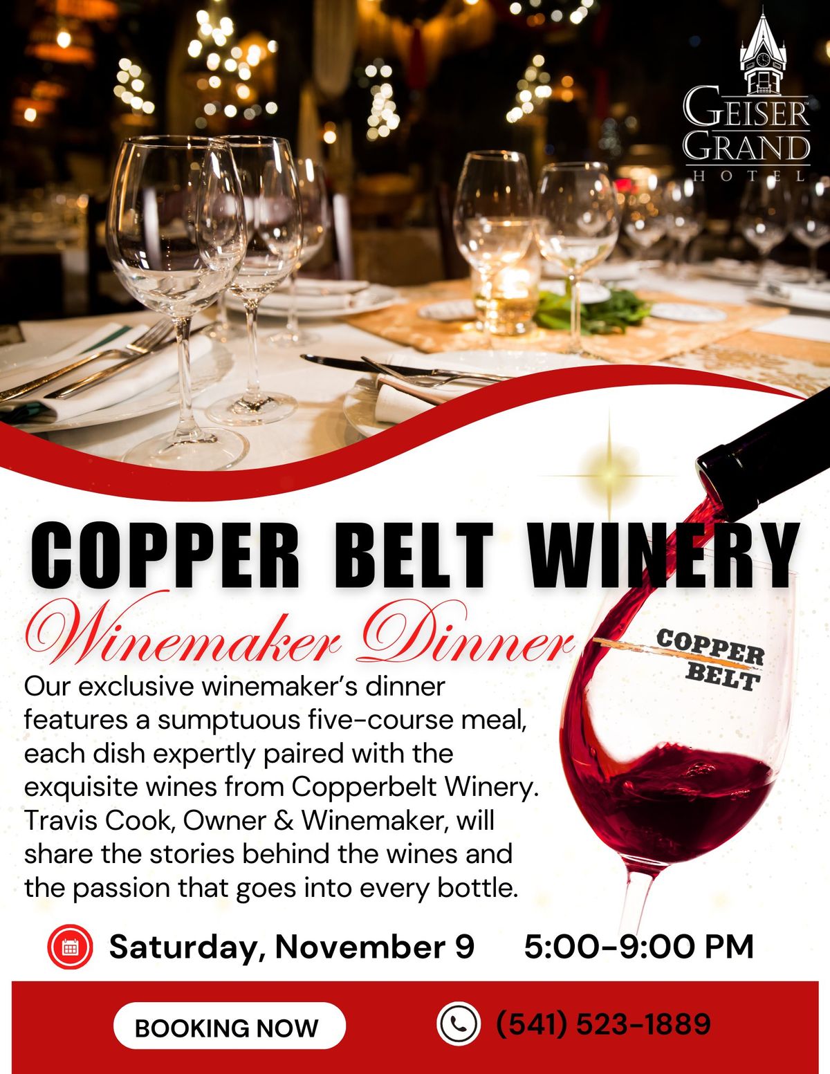 Copper Belt Winery Winemaker Dinner