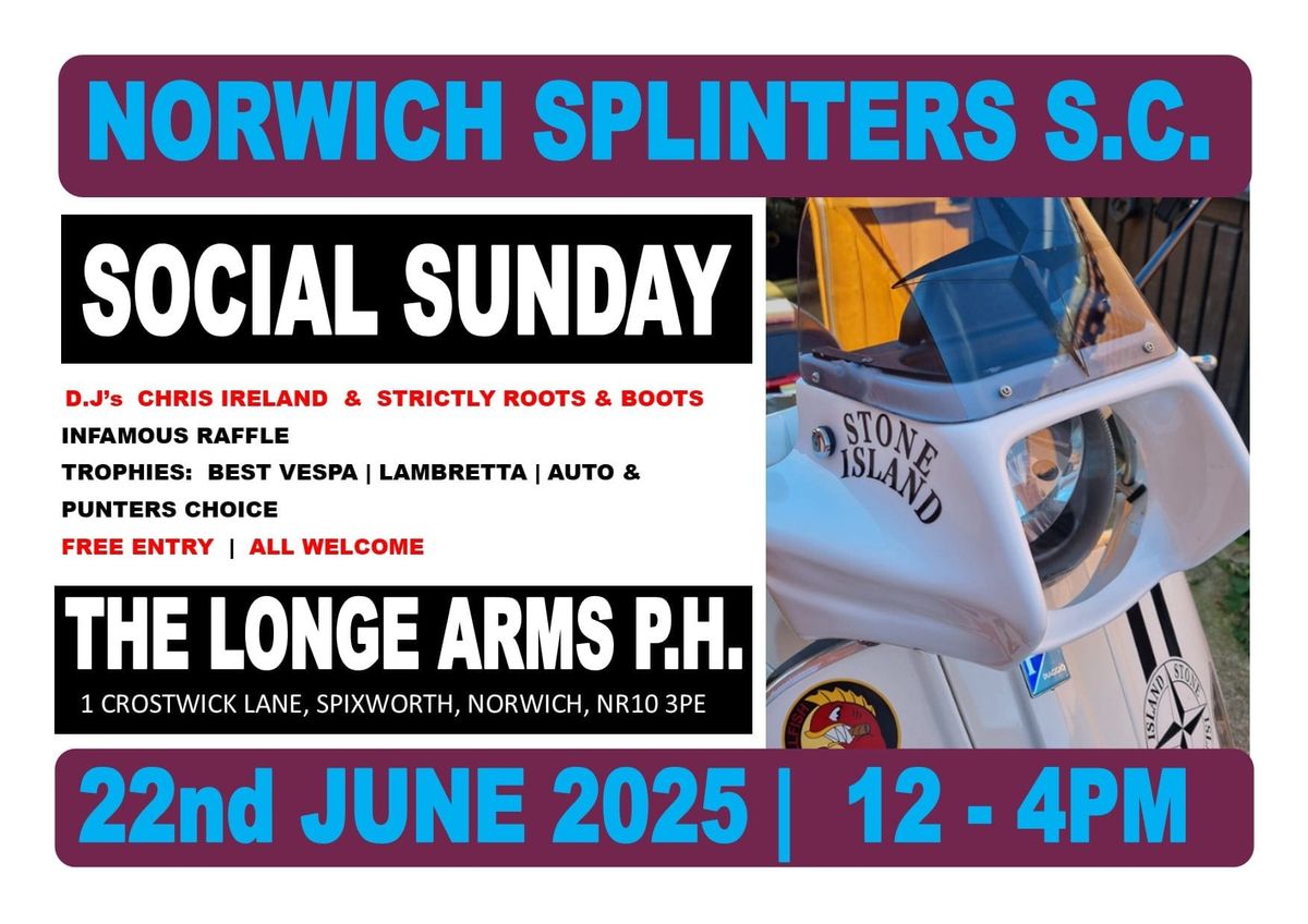 Norwich Splinters Social Sunday 2025