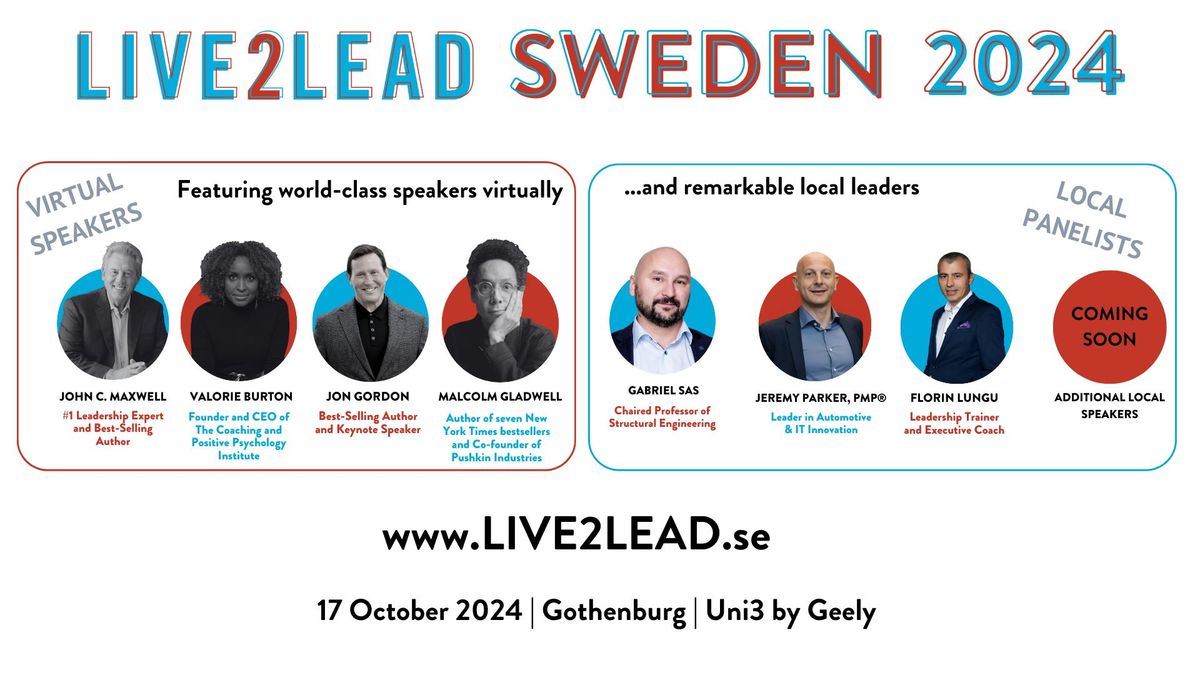 Live2Lead Gothenburg 2024 - The Leadership Event of the Year