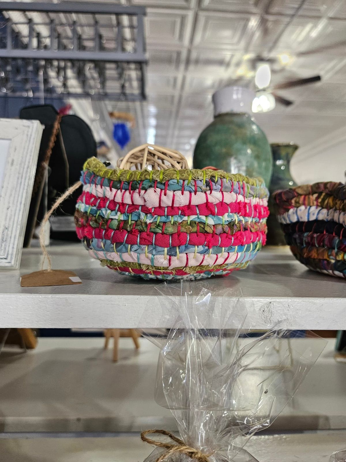 Upcycled Coiled Fabric Baskets