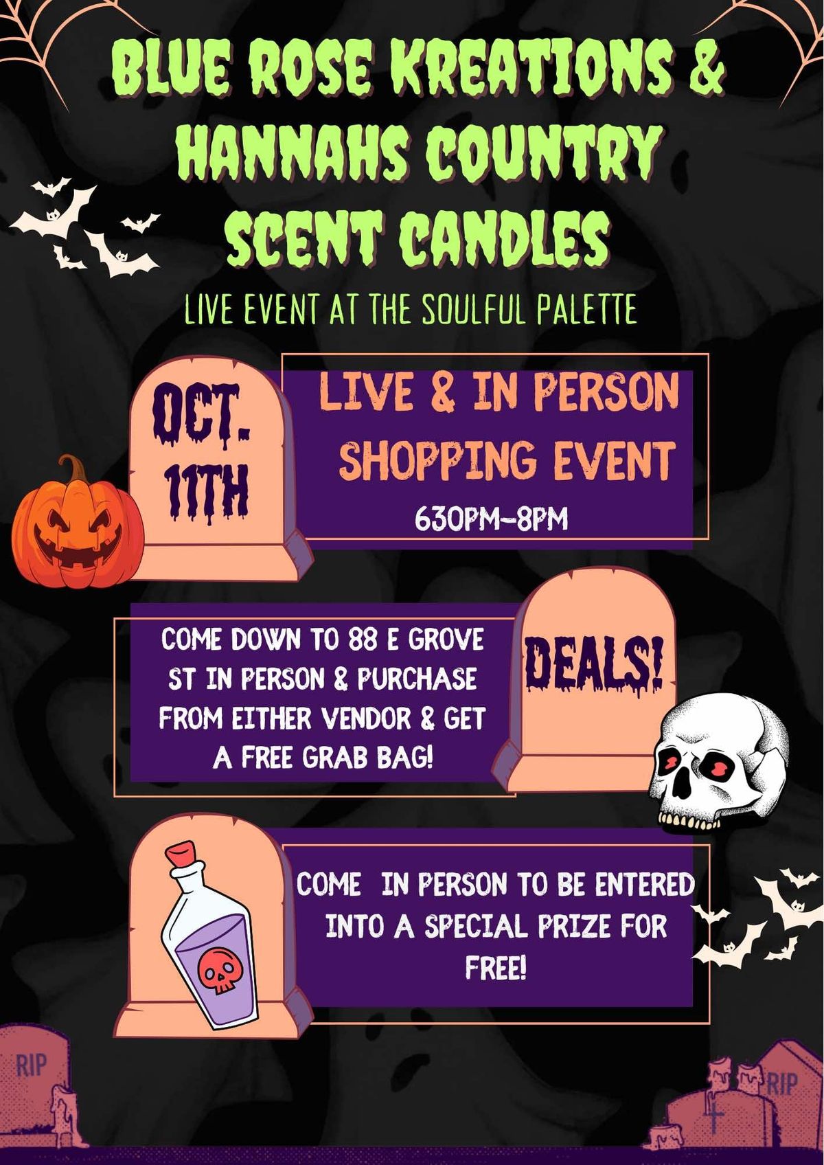 Blue Rose Kreations & Hannahs Country Scent Candles Live\/Pop up event