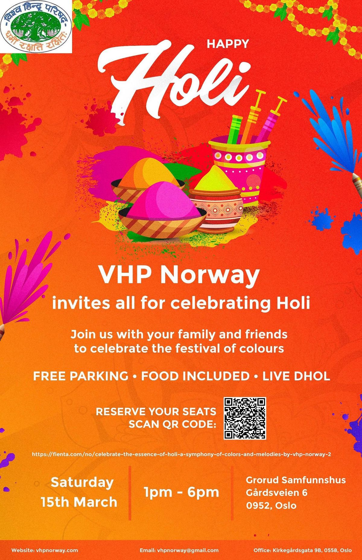 Celebrate the Essence of Holi: A Symphony of Colors and Melodies by VHP Norway!