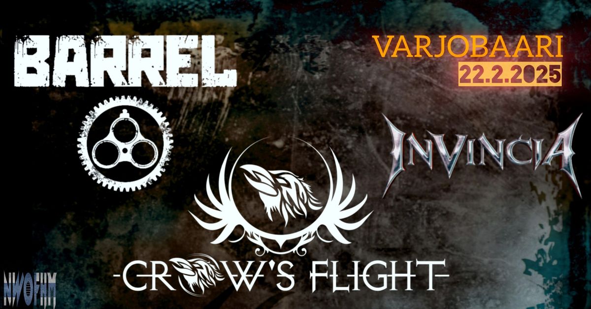 BARREL, CROW'S FLIGHT, INVINCIA \/\/ New Wave of Finnish Heavy Metal Night