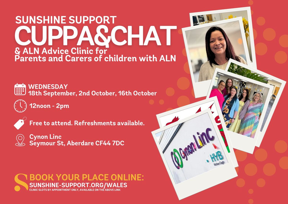 Cuppa&Chat and ALN Advice Clinic - FREE to attend