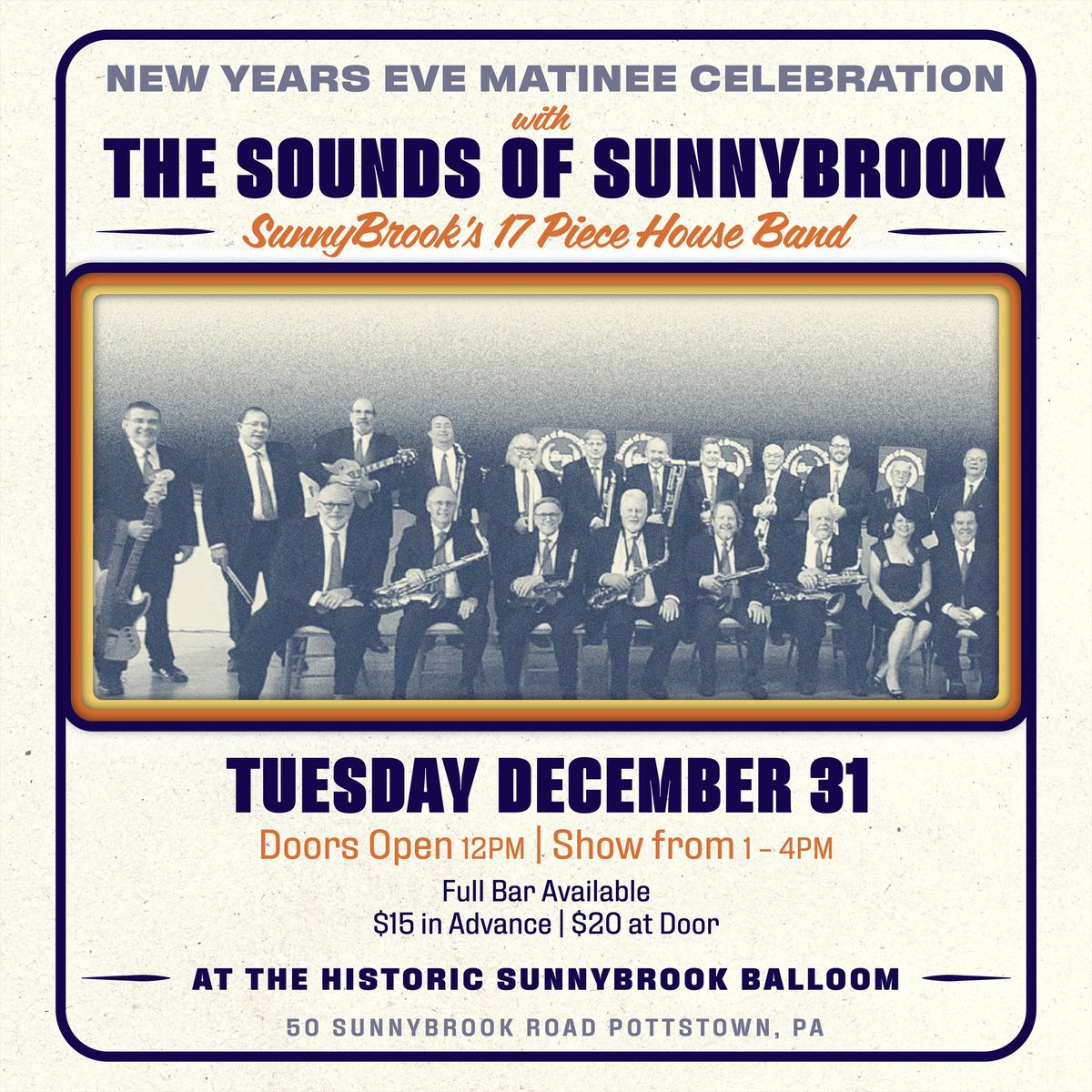 New Year's Eve Matinee Celebration with The Sounds of SunnyBrook